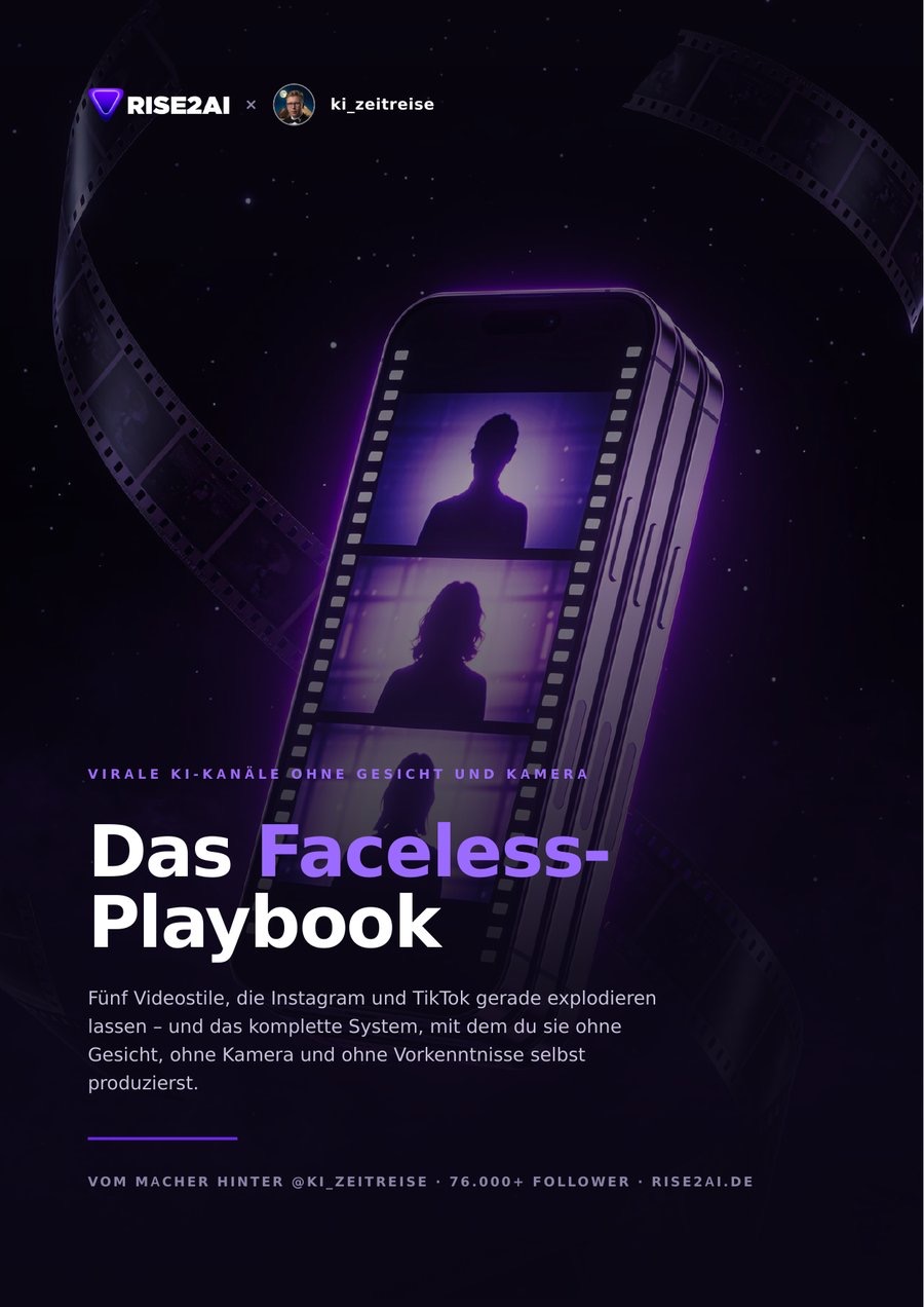 Cover des Faceless-Playbooks von SP KI Media und Rise2AI